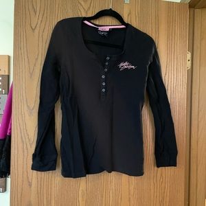 Harley Davidson Black Henley